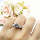Two Piece Round Natural Stone Ring