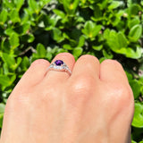 Art Deco Round Natural Stone Ring