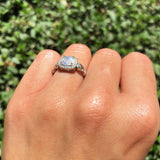 Art Deco Round Natural Stone Ring