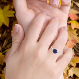 Art Deco Round Natural Stone Halo Ring
