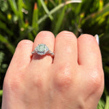 Vintage Style Round Natural Stone Wedding Ring