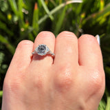 Vintage Style Round Natural Stone Wedding Ring