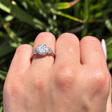 Art Deco Ring Round Natural Stone Beaded Ring