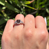 Art Deco Ring Round Natural Stone Beaded Ring