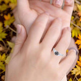 Art Deco Round Natural Stone Twisted Ring