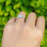 Art Deco Oval Trillium Ring