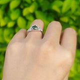 Art Deco Oval Trillium Ring