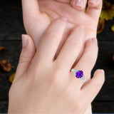 Art Deco Oval Natural Stone Trinity Ring