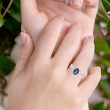 Art Deco Oval Natural Stone Twisted Ring