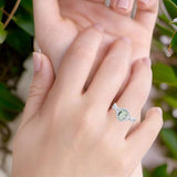 Art Deco Oval Natural Stone Twisted Ring