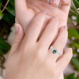 Art Deco Oval Natural Stone Twisted Ring