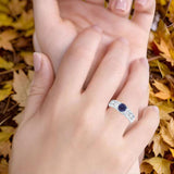 Art Deco Round Natural Stone Filigree Ring