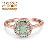 Round Halo Natural Diamond Ring