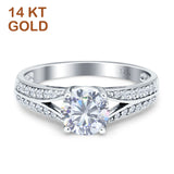 Round Split Shank Gold Ring