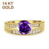 Round Two Piece Gold Ring