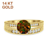 Round Two Piece Gold Ring