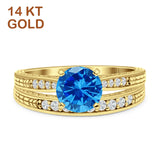 Round Two Piece Gold Ring