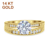 Round Two Piece Gold Ring