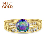 Round Two Piece Gold Ring