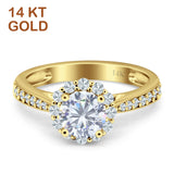 Round Floral Art Deco Gold Ring