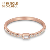 Baguette Stackable Natural Diamond Band