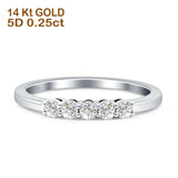 Five Stone Ring Stackable Band