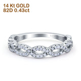 Half Eternity Twisted Infinity Diamond Band
