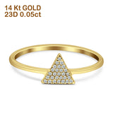 Triangular Band Cluster Natural Diamond Ring