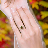Two Piece Pear CZ Ring