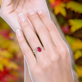 Two Piece Oval CZ Ring