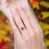 Two Piece Oval CZ Ring