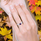 Three Stone Art Deco Round Natural Stone Ring