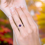 Art Deco Round Natural Stone Ring