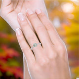 Art Deco Round Natural Stone Ring