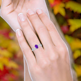 Infinity Oval Natural Stone Solitaire Ring