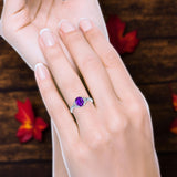 Oval Natural Stone Leaf Design Wedding Ring