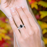 Two Tone Oval Natural Stone Ring