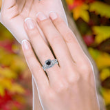 Two Piece Round Natural Stone Ring