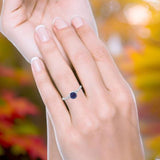 Art Deco Round Natural Stone Ring