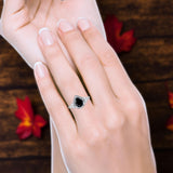 Pear Teardrop Natural Stone Wedding Ring