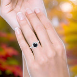 Round Natural Stone Floral Ring