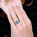 Oxidized Split Shank Oxidized Ring