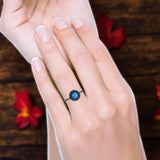 Oxidized Floral Twisted Rope Oxidized Ring