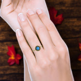 Oxidized Floral Twisted Rope Oxidized Ring