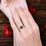 Oxidized Floral Twisted Rope Oxidized Ring