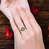 Oxidized Floral Twisted Rope Oxidized Ring