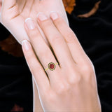 Solitaire Oxidized Ring