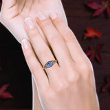 Petite Dainty Vintage Style Oval Thumb Ring Statement Fashion Oxidized Solid 925 Sterling Silver