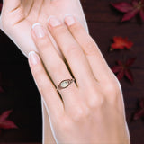 Petite Dainty Vintage Style Oval Thumb Ring Statement Fashion Oxidized Solid 925 Sterling Silver