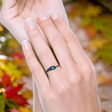 Oxidized Feather Ring